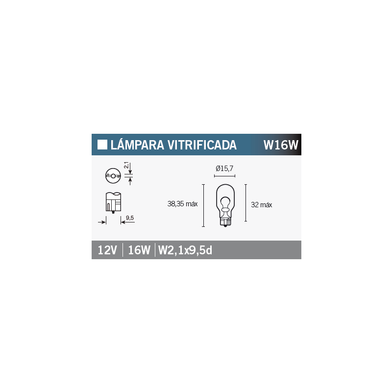 OSRAM Box 10 lamps OSRAM 921 W16W OSRAM 921 W16W 15062