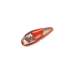 V PARTS PAIR, SET, TURN SIGNALS, UNIVERSAL, MOTO P I A, TEARDROP, RED L/RED 4583