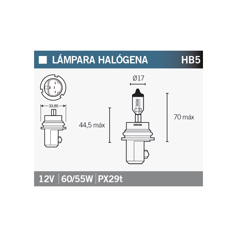 OSRAM LAMP, LIGHT BULB OSRAM 9007 HB5 15049