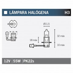 OSRAM LAMP, LIGHT BULB OSRAM 64151 H3 15032