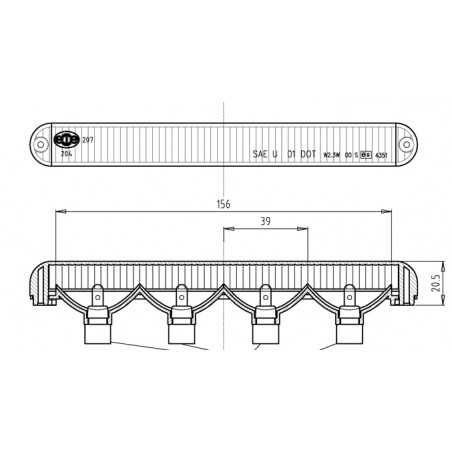 V PARTS PILOT REAR LIGHT 14131
