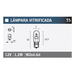 V PARTS 12V1 2W bulb lamp for motorcycle and similar vehicles - Brand 14685