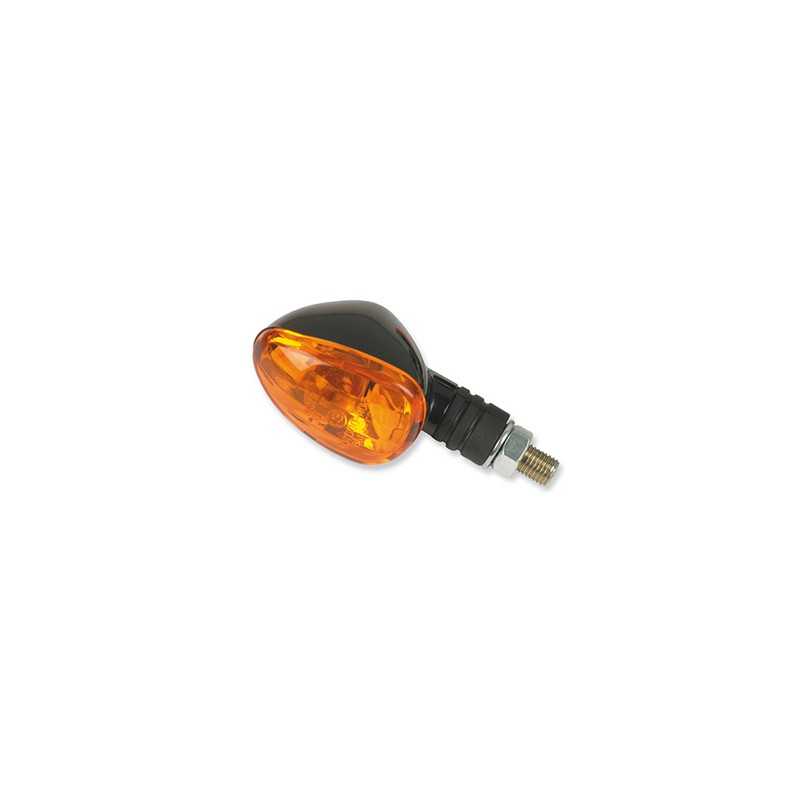 V PARTS PAIR, SET, TURN SIGNALS, UNIVERSAL, MOTO P F H SHORT ARM, BLACK, AMBER 4590