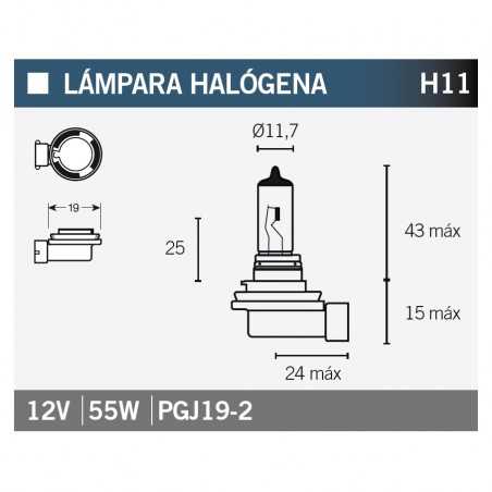 V PARTS Lampara bombilla HALOGENA H11 14637