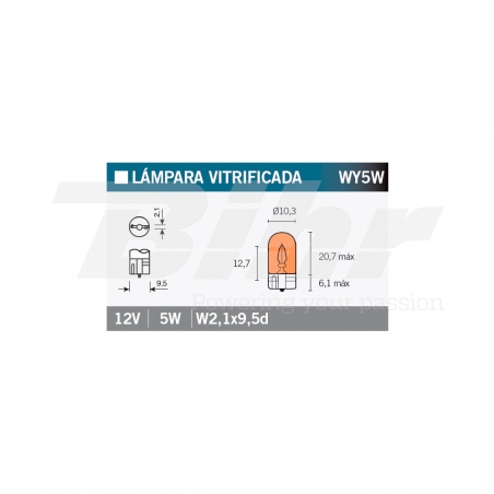 V PARTS Lámpara Bombilla 12V5W - Marca 14688