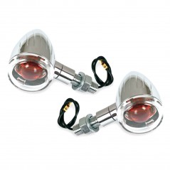V PARTS Pareja juego intermitentes UNIVERSALES moto P I custom brazo largo Cromado T82L