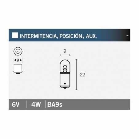 V PARTS LAMP, LIGHT BULB, POSITION 6V4W 14682