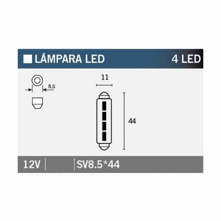 V PARTS Box of 10 bulb lamps 4LED SV8 544 4LED SV8 544 14657