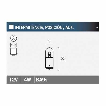 V PARTS Lámpara bombilla posicion 12V4W - Seguridad y visibilidad en tu moto, quad o scooter 14683