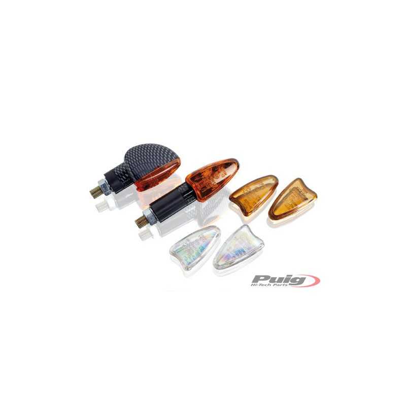 PUIG Intermitentes universales para moto de brazo largo con tres cristales la marca 4176