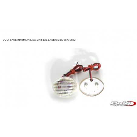 PUIG UNIVERSAL OVAL CRYSTAL BLINKERS FOR MOTORCYCLES IN LASER COLOR 1151