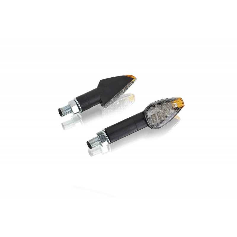 PUIG APPROVED LED UNIVERSAL BLINKERS FOR MOTORCYCLES SHORT PEAK IN BLACK 4491