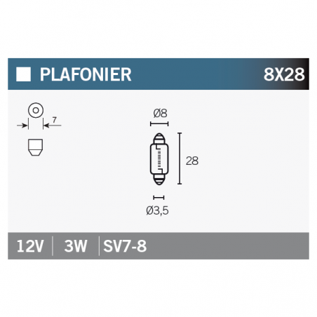 OSRAM Lámpara bombilla 6428 12V3W para motocicletas 15009