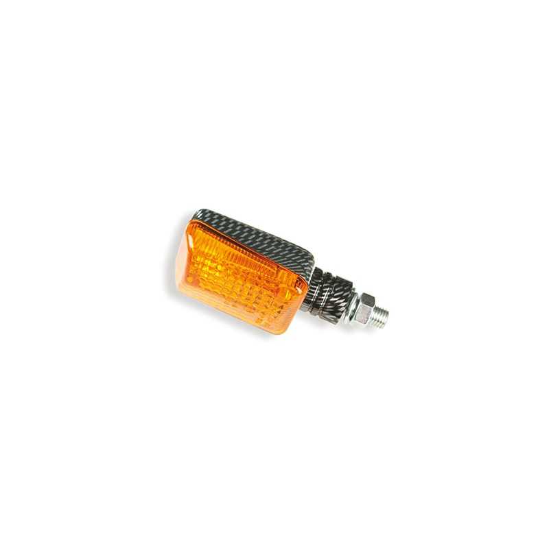 V PARTS Pareja juego intermitentes UNIVERSALES moto P I R Carbono Corto Ambar 4384