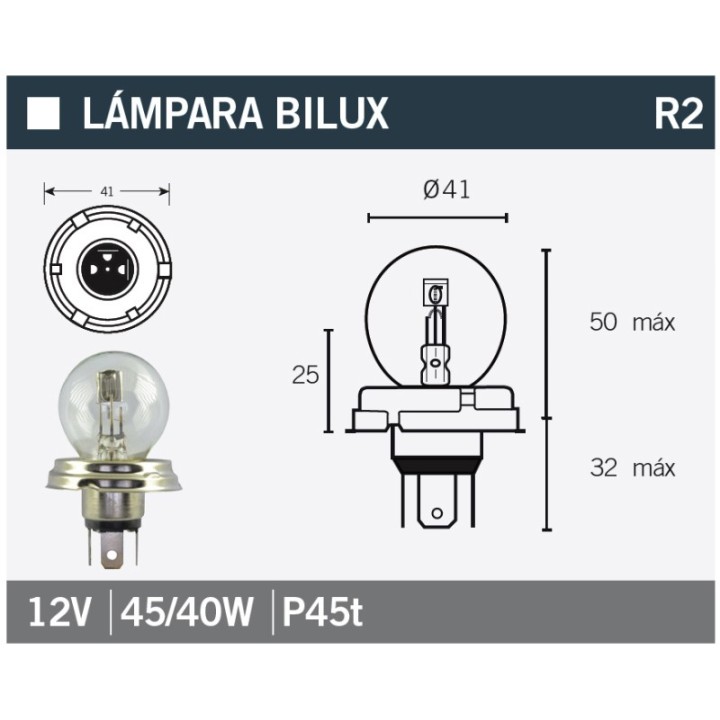 V PARTS LAMP, LIGHT BULB 12V45/40W 14665