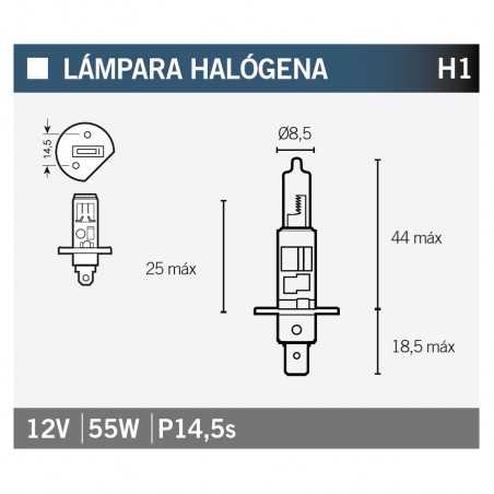 V PARTS Lampara bombilla HALOGENA H1 14636