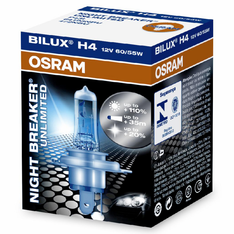 OSRAM LAMP, LIGHT BULB OSRAM H4 Night Breaker Unlimited 32654