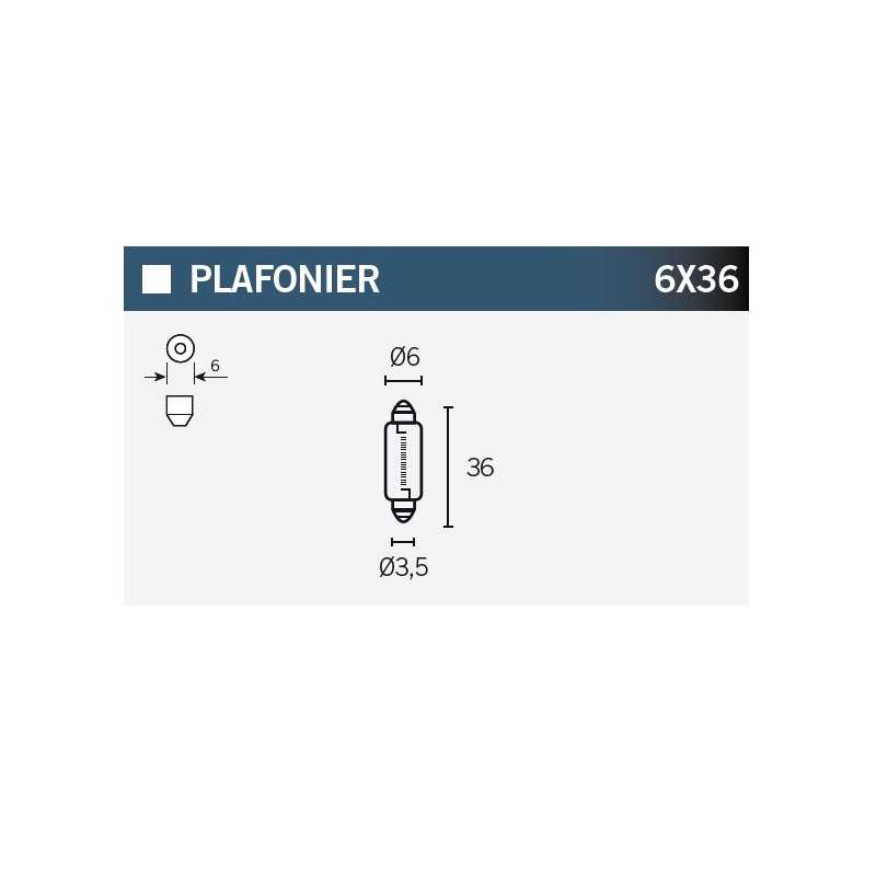 V PARTS Lámpara Bombilla SV6 de - No homologada para carretera 14632