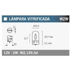 OSRAM Lámpara bombilla 2820 12V2W para motocicletas - Repuestos originales rentables 15017