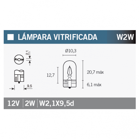 OSRAM Lámpara bombilla 2820 12V2W para motocicletas - Repuestos originales rentables 15017