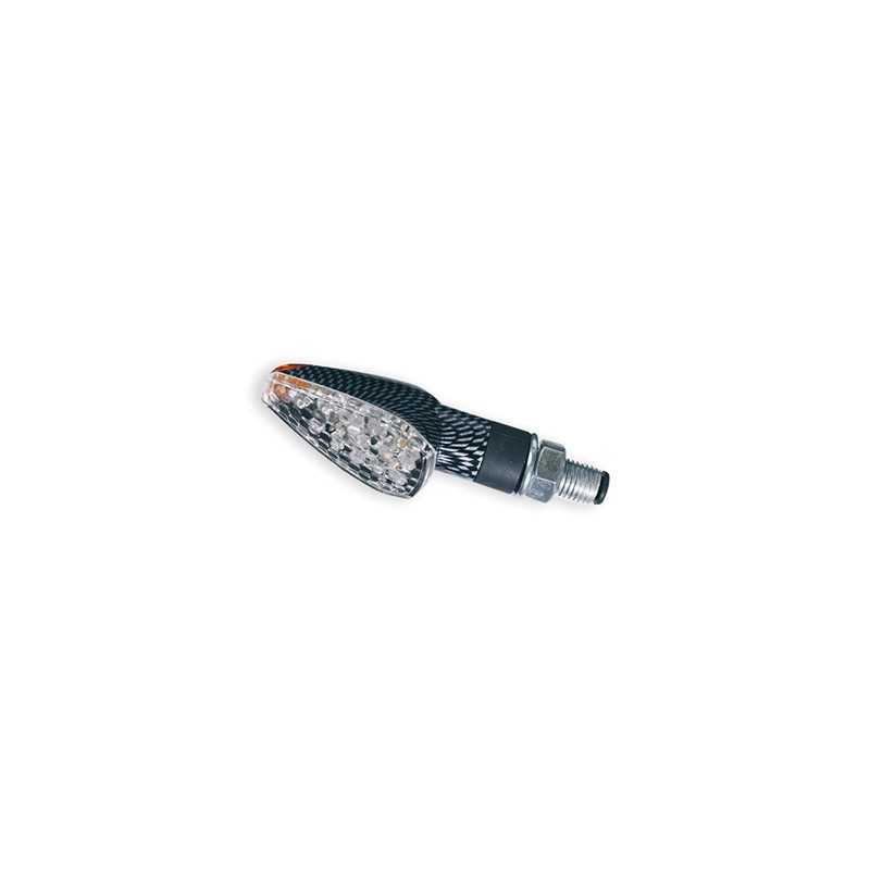 V PARTS SET, PAIR, TURN SIGNAL, CARBON LOOK, LEDS, UNIVERSAL 9399