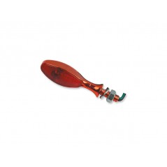 V PARTS Pareja juego intermitentes UNIVERSALES moto P I mini ovoide Rojo Ahumado 21W 4602