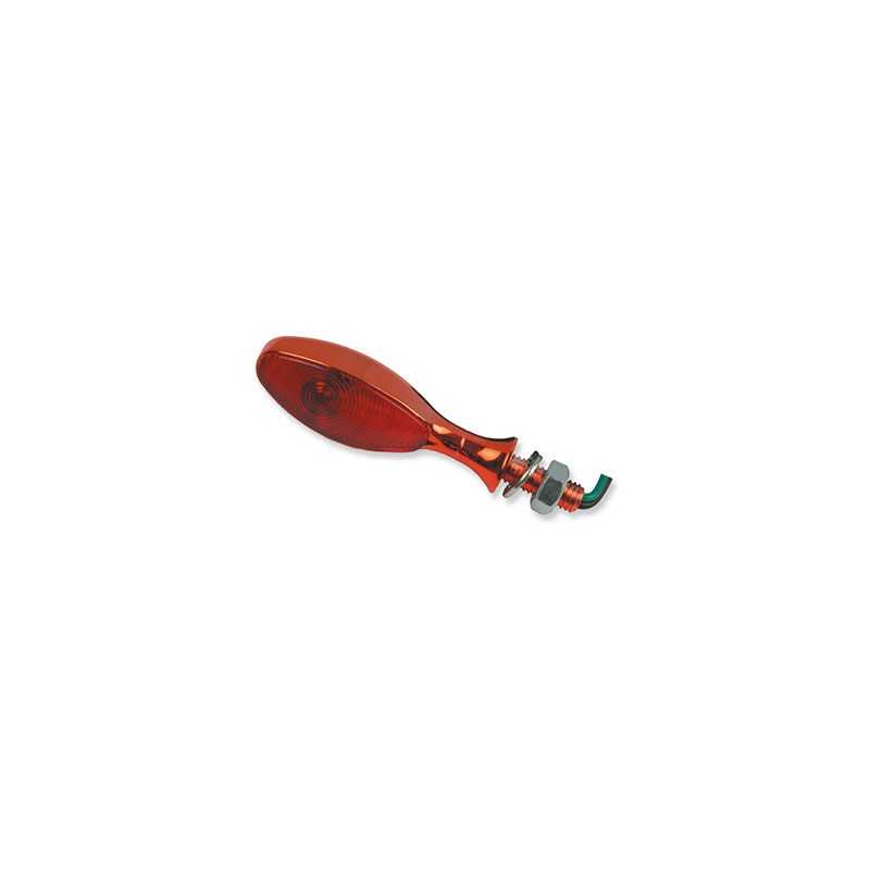 V PARTS Pareja juego intermitentes UNIVERSALES moto P I mini ovoide Rojo Ahumado 21W 4602