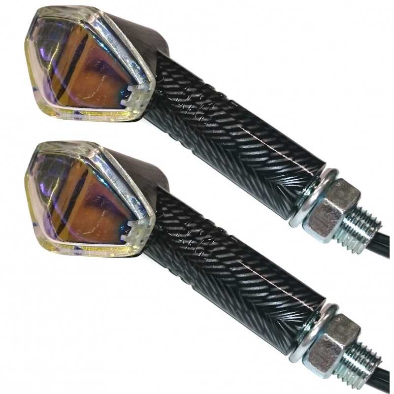 V PARTS Juego 2 intermitentes p i e brazo largo carbonlook de 6278