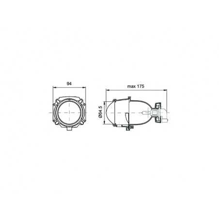 V PARTS Universal headlight headlight 7280