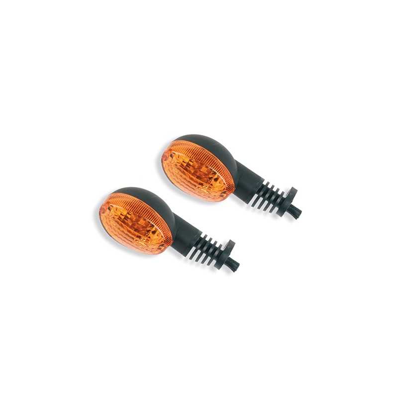 V PARTS Pareja de intermitentes - Luz LED naranja intermitente para moto 7284