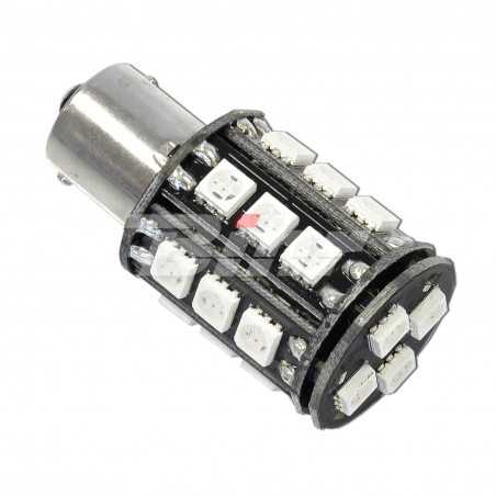 V PARTS LAMP, LIGHT BULB, AMBER, LED, BAU15S, 22 LEDS, 12V 36643