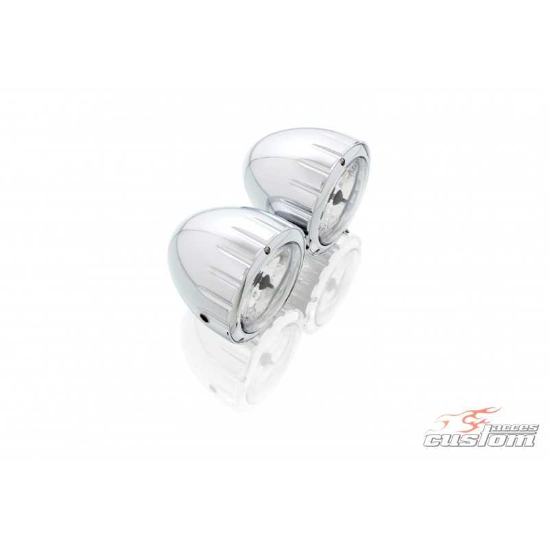 CUSTOM ACCES Bifaro luz delantera central homologado " Ø90mm 3 1/2""" FD0002