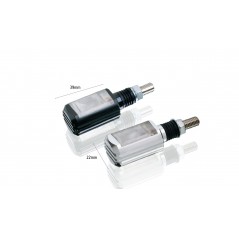 CUSTOM ACCES Pareja de intermitentes CAPSULA CROMADO IC0004