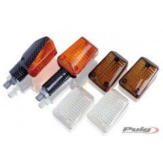 PUIG APPROVED UNIVERSAL LONG MINI BLINKERS FOR MOTORCYCLES WITH 3 DIFFERENT TULIPS 4043