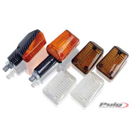 PUIG APPROVED UNIVERSAL LONG MINI BLINKERS FOR MOTORCYCLES WITH 3 DIFFERENT TULIPS 4043