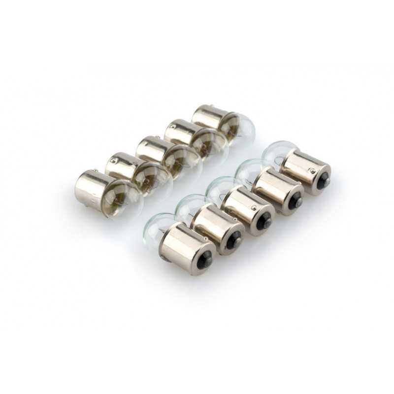 PUIG Caja con 10 bombillas intermitentes para motocicleta racing 12v 10w - Transparente/Naranja Marca 4049