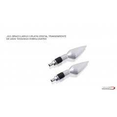 PUIG LED UNIVERSAL BLINKERS MODEL ARROW LONG ARM IN SILVER 4909