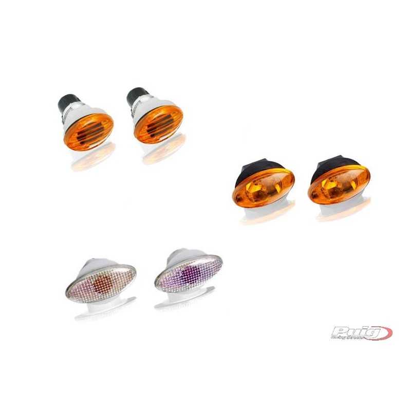 PUIG Intermitentes universales moto OVALADO cristal ambar naranja 1079