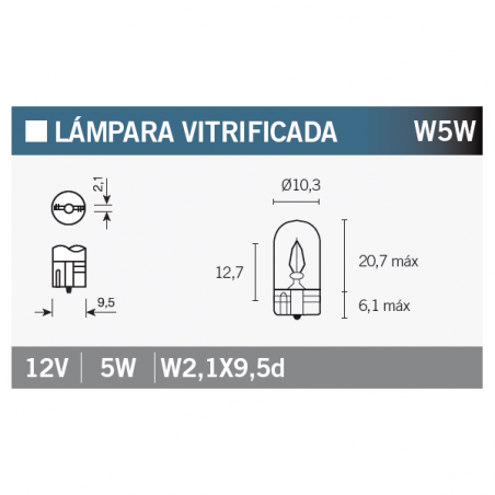 OSRAM Lámpara bombilla 2825 W5W para motocicletas - Repuestos originales rentables 15067