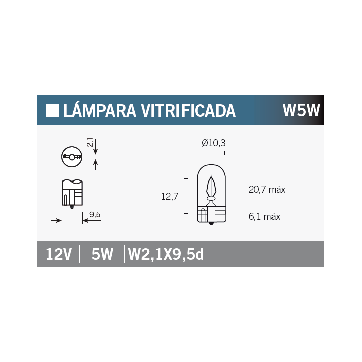 OSRAM LAMP, LIGHT BULB OSRAM 2825 W5W 15067