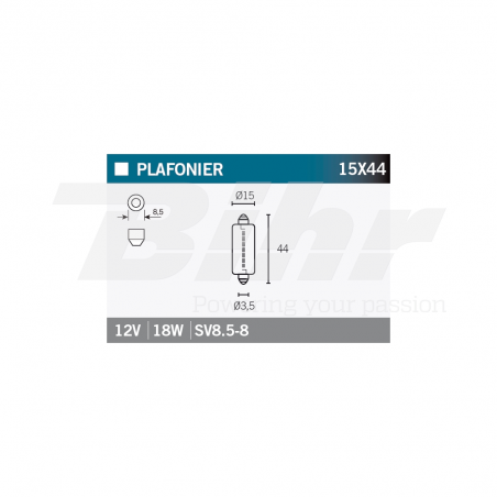 V PARTS Lámpara bombilla SV8 5-8 de 14625