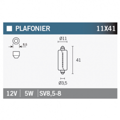 OSRAM Caja 10 lámparas 6413 12V5W 15016