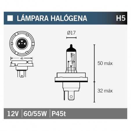 V PARTS LAMP, LIGHT BULB HALOGENA H5 14640