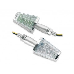 V PARTS SET, PAIR, TURN SIGNAL, ALUMINUM MILLED LEDS HIGH QUALITY UNIVERSAL 9548