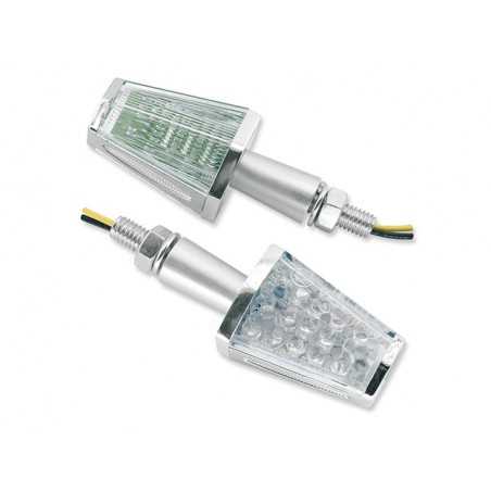 V PARTS SET, PAIR, TURN SIGNAL, ALUMINUM MILLED LEDS HIGH QUALITY UNIVERSAL 9548