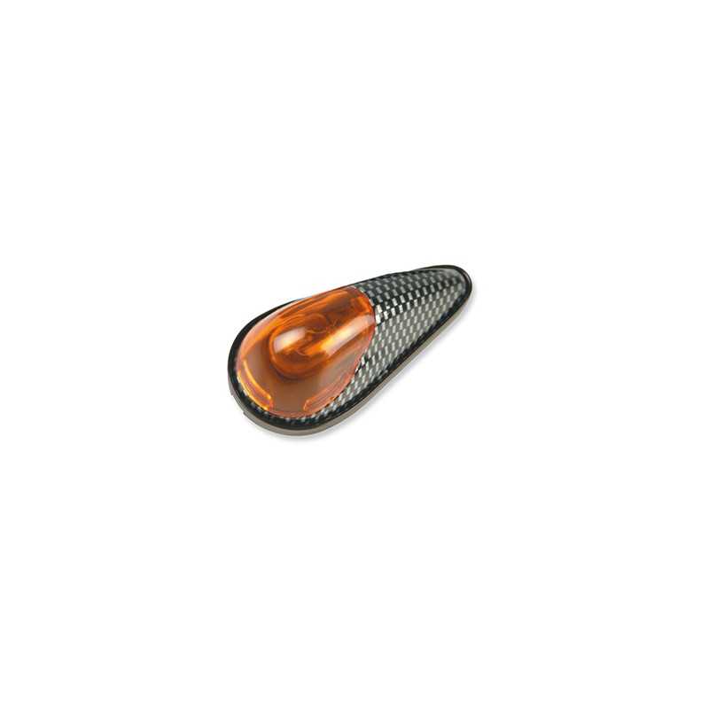 V PARTS Pareja juego intermitentes UNIVERSALES moto P I A maxi lagrima Carbono ahumad 4576