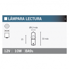 OSRAM Lámpara Bombilla 64113 12V10W - Alta calidad y durabilidad 14999