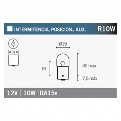 OSRAM Lámpara bombilla 5008 R10W para motocicletas 15056