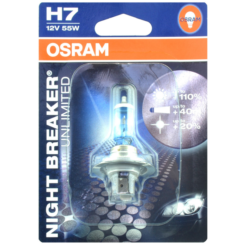 OSRAM Lámpara bombilla H7 NIGHT BREAKER LASER - Potente y duradera 32655