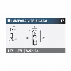 V PARTS Caja 10 lámparas bombilla 12V2W 14684